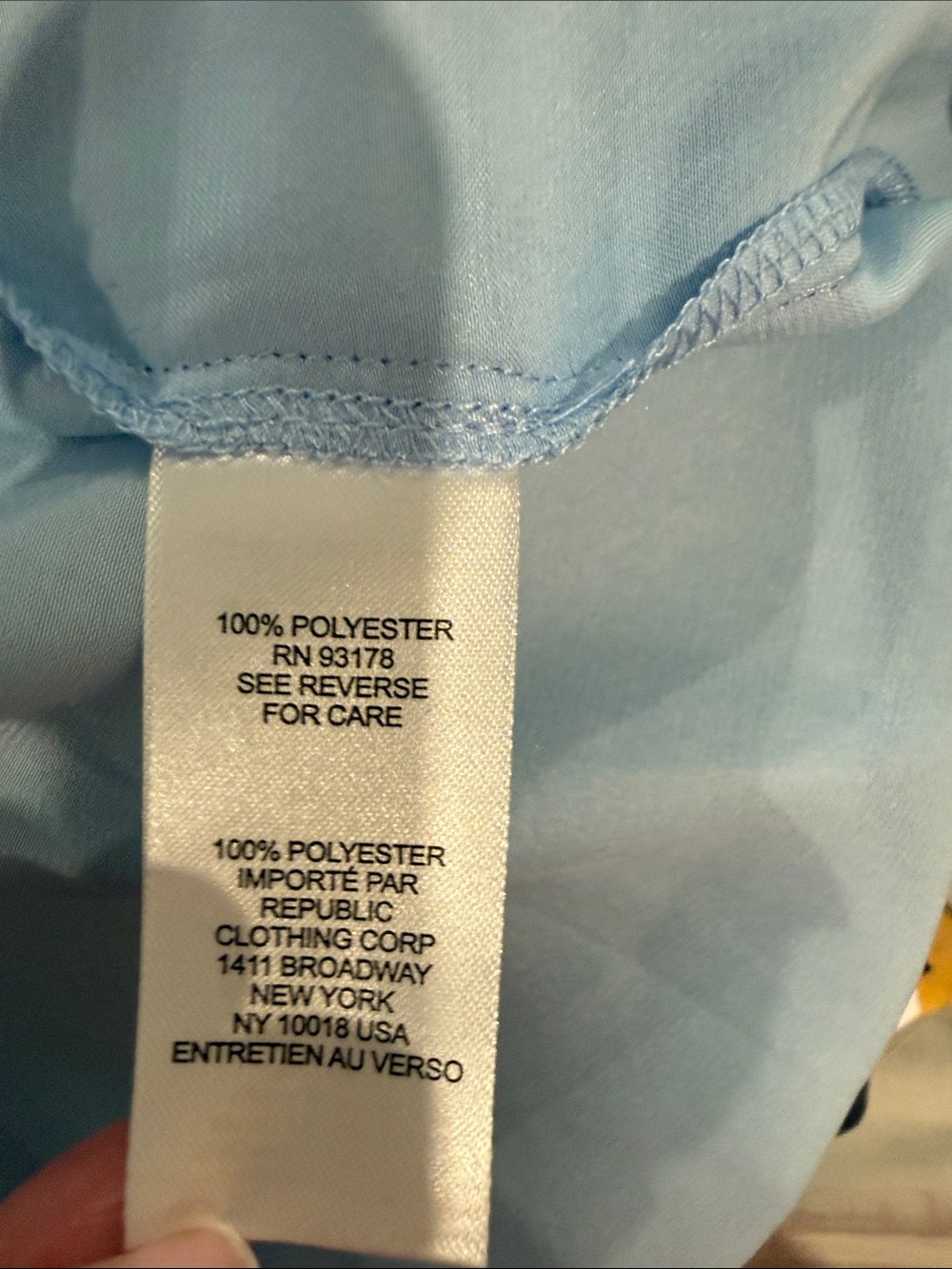 T Tahari Light Blue Tie-Neck Ruffle Sleeve Blouse - Picture 12 of 14